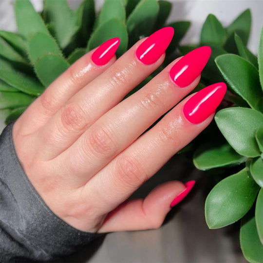 Pink Nose Reindeer- Glow gel polish