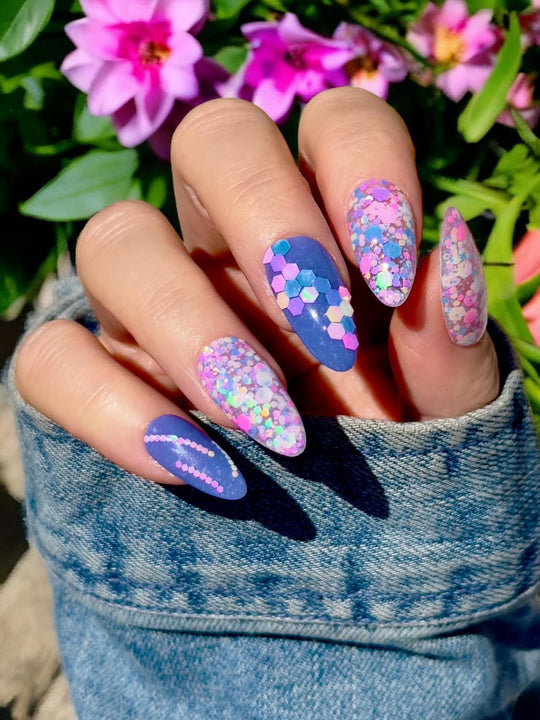Crystal Lilac-Acrylic+Dip powder - Sundara Nails