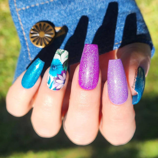 Purple- Holographic Gel Glitter - Sundara Nails