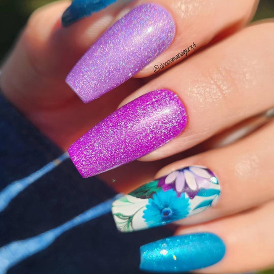 Purple- Holographic Gel Glitter - Sundara Nails