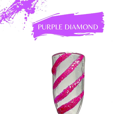 Purple diamond- Gel Line Art - Sundara Nails