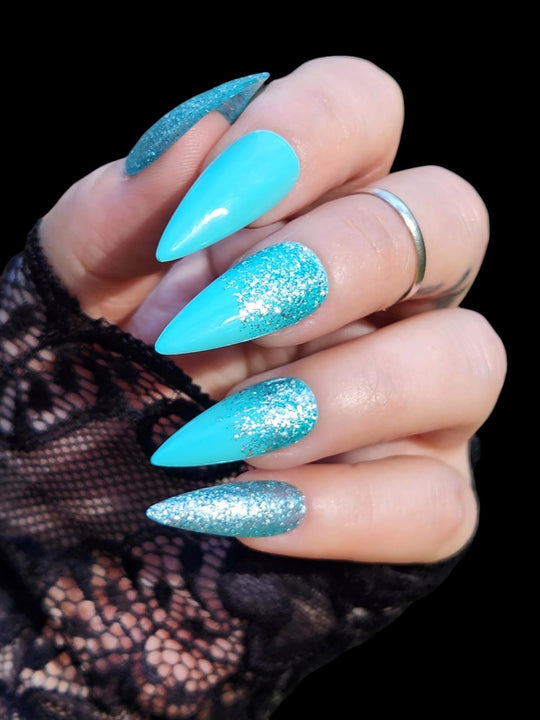 Shattered Ice- Platinum glitter gel polish - Sundara Nails