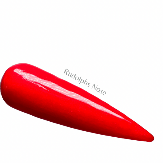 Rudolph the dip powder that glows red