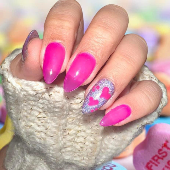 Glow, party gel polish