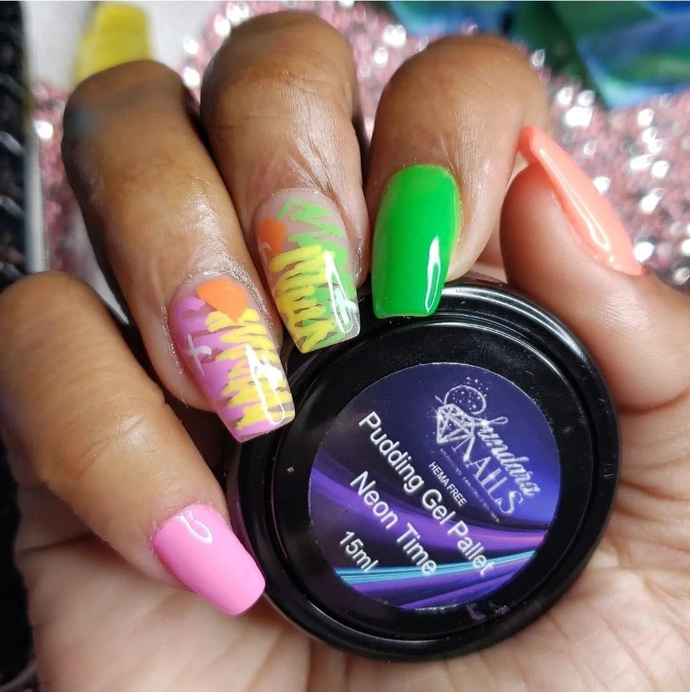 Neon Time (Pudding Gel 3 in 1 Pallet) - Sundara Nails