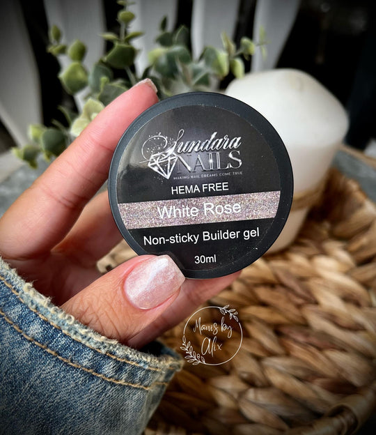 White Rose- Non Sticky Builder Gel in a Pot - Sundara Nails