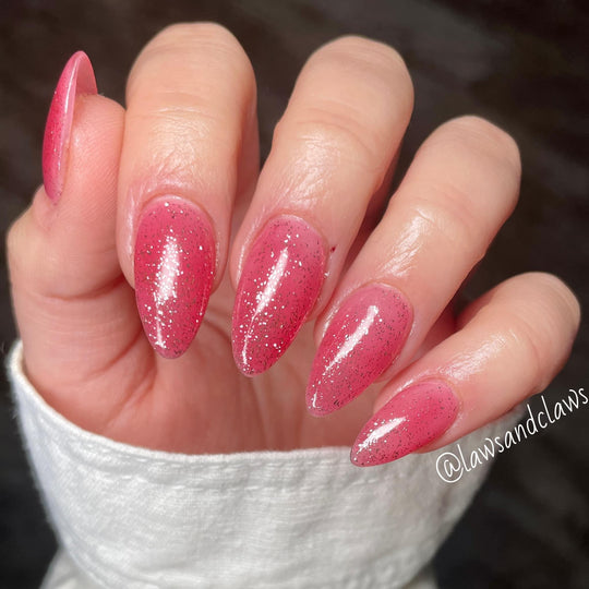 Poinsettia-Platinum Glitter Builder Gel - Sundara Nails