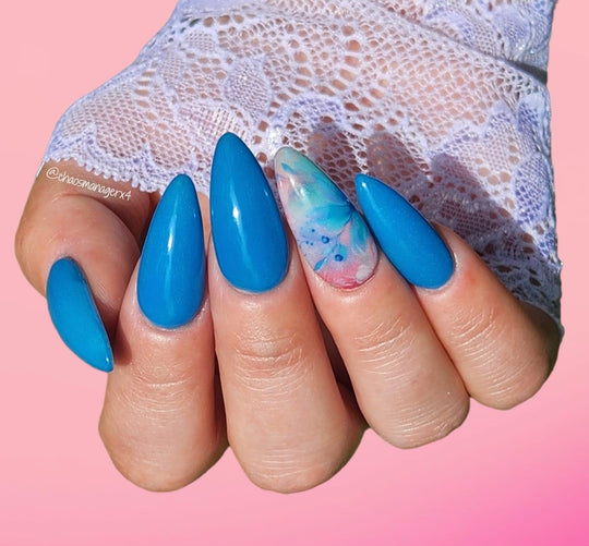 Ultramarine- Glow Acrylic + Dip - Sundara Nails
