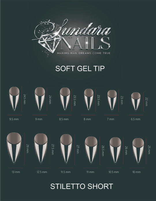 Stilletto Shapes Soft Gelly Tips