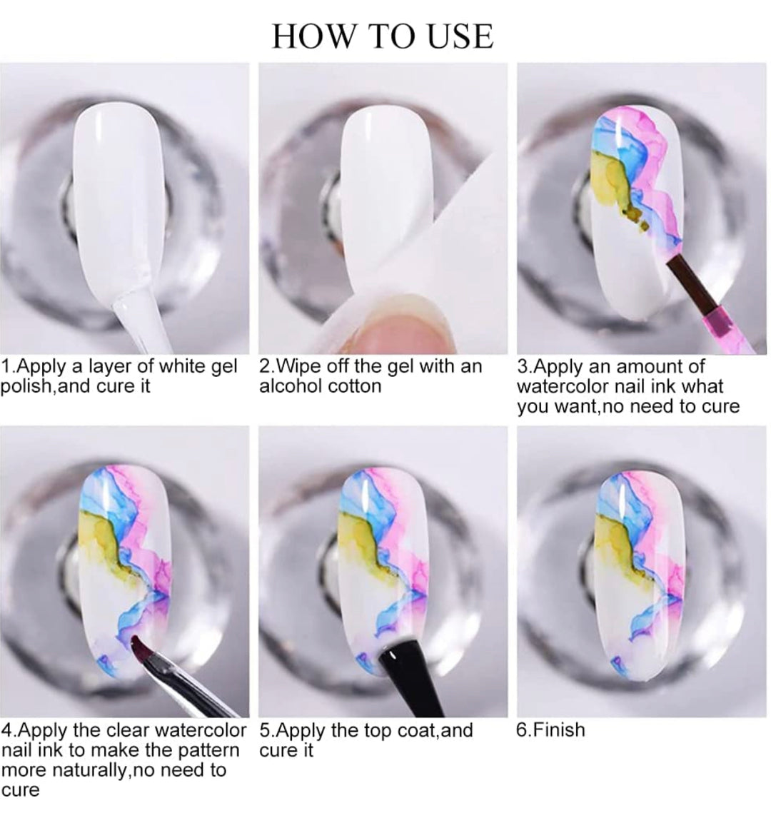 Marble Inks (Hema Free) - Sundara Nails