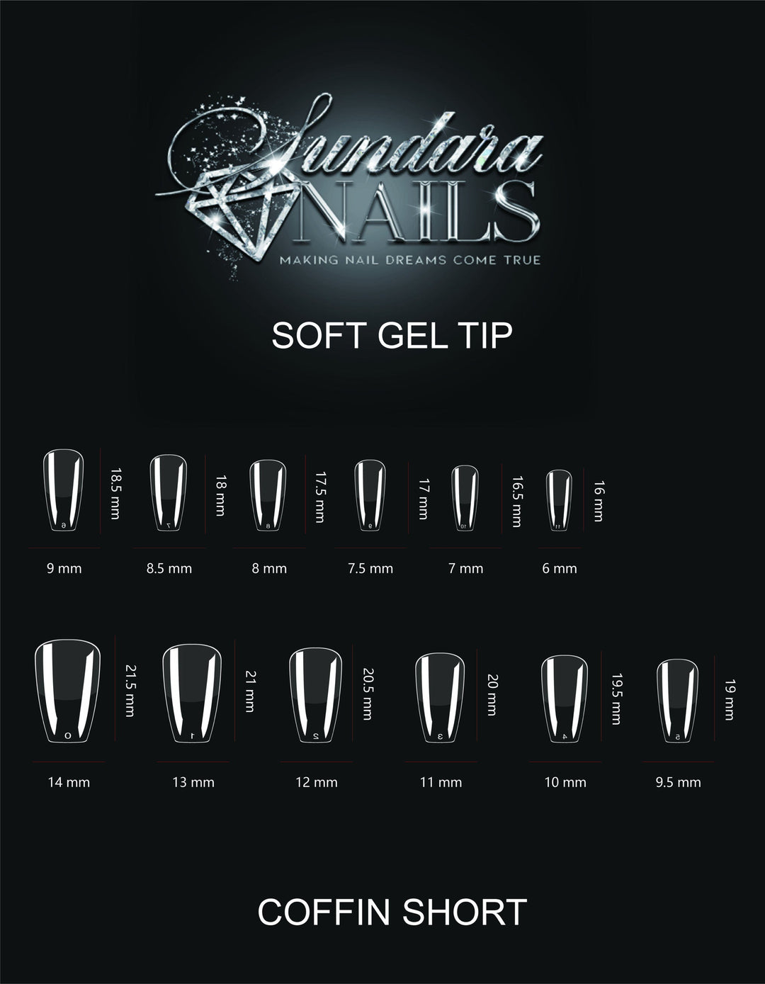 Coffin Shape Soft Gelly Tips
