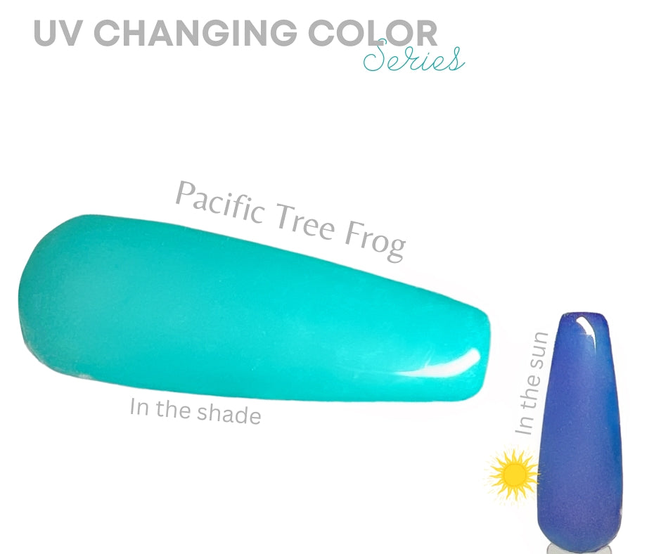 Pacific Tree Frog🐸 (UV color changing) - Sundara Nails