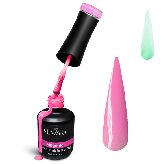 Magenta-Glow in Dark Builder Gel