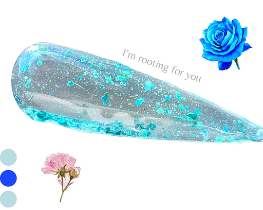 I am rooting for you- Blue Flower UV Gel Polish (Hema Free) - Sundara Nails
