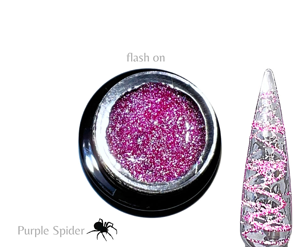 Purple Spider- Reflective Spider Gel - Sundara Nails