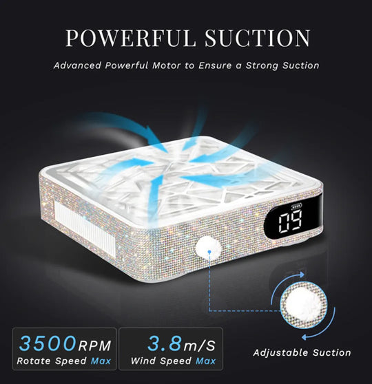 Cordless Nail Duster- Silver Diamonds