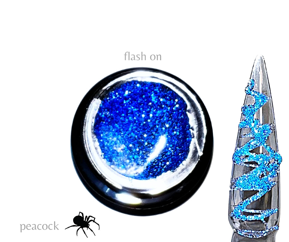 Peacock- Reflective Spider Gel - Sundara Nails