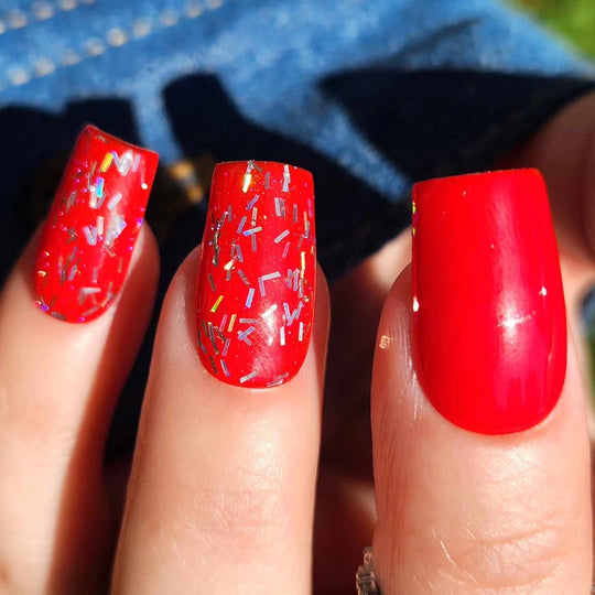 America- Glitter Gel Polish - Sundara Nails