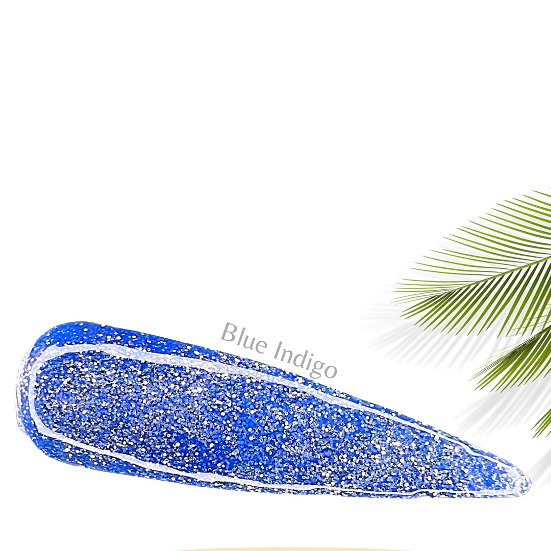 Blue indigo Reflective Dip - Sundara Nails