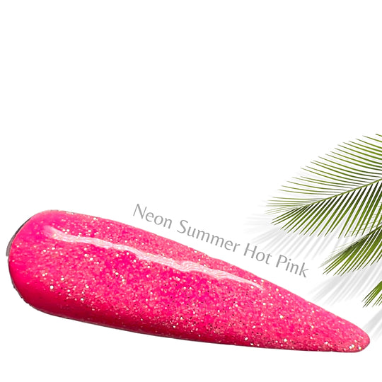 Neon Summer Hot Pink- Reflective Dip - Sundara Nails