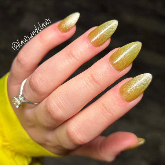 Lemon Quartz- Soda Crystal Cat Eye Gel