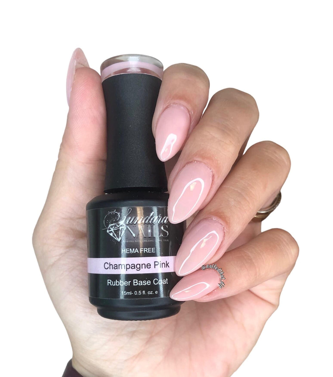 Champagne pink- Color Rubber Base Coat (Hema Free) - Sundara Nails