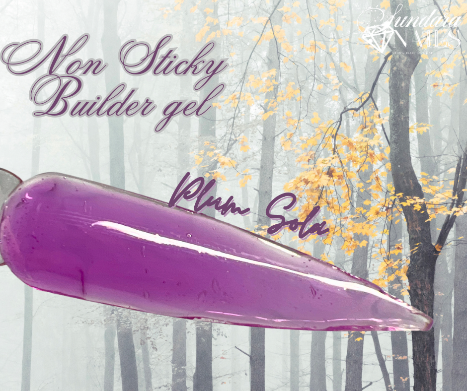 Plum Sola-Non Sticky Builder Gel in a Pot 