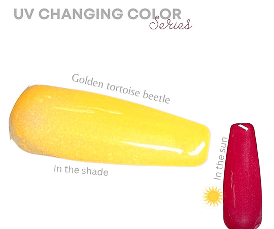 Golden Tortoise Beetle(UV color changing) - Sundara Nails