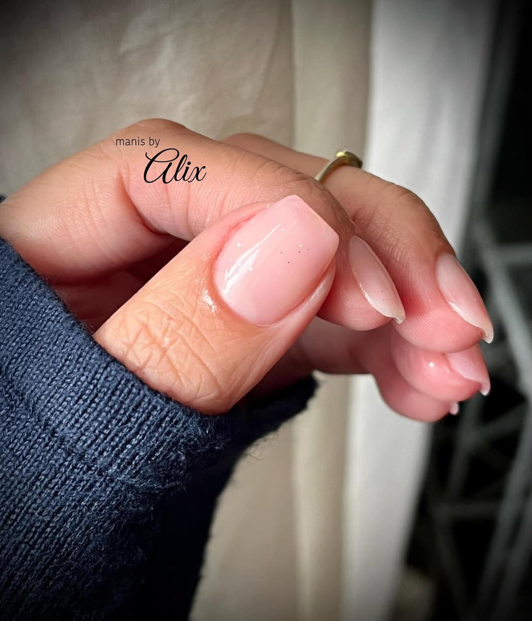 Elegance builder gel is a nude color