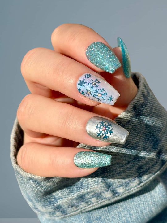 Jewel blue reflectors glitter