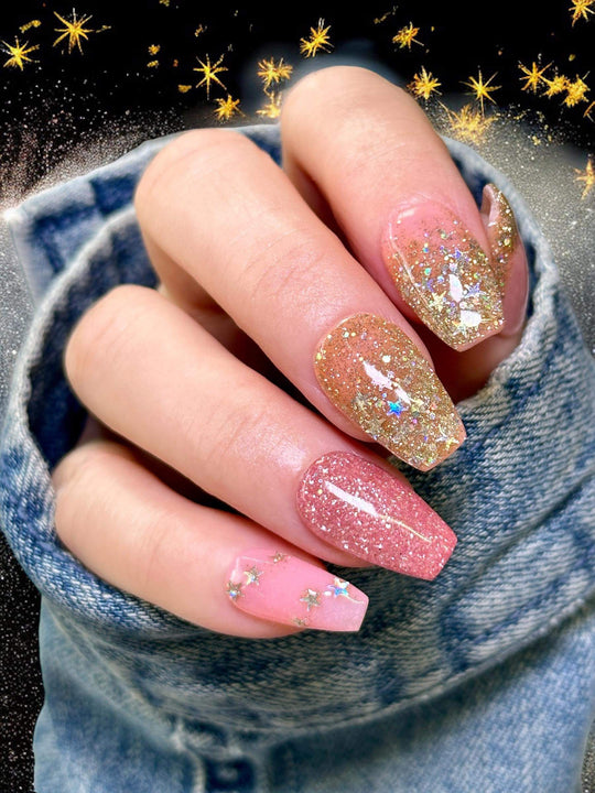 New dreams, glitter gel polish