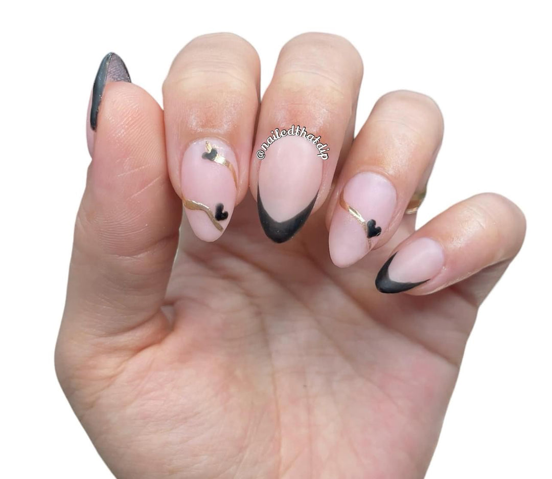 Champagne, pink rubber base coat