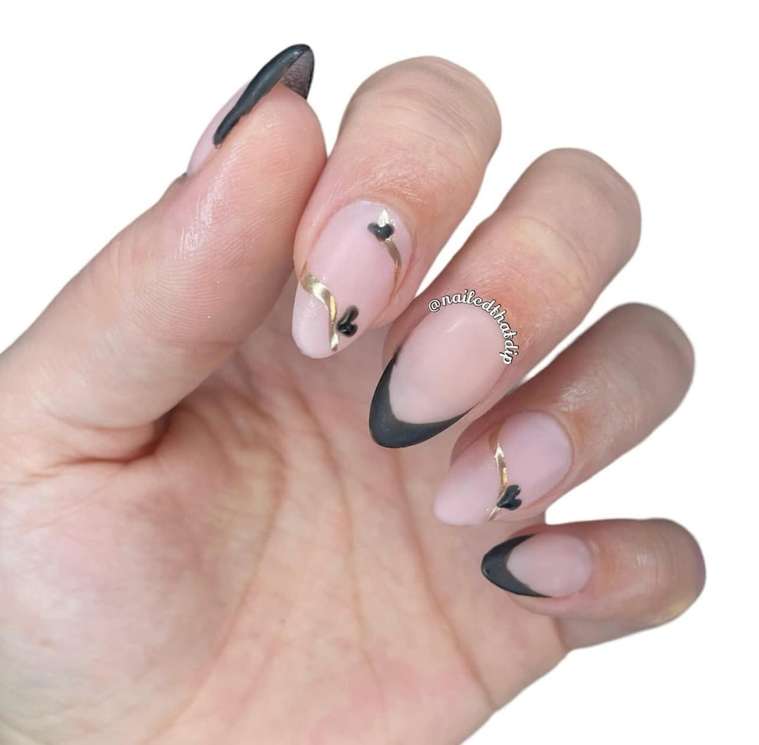 Champagne, pink rubber base coat