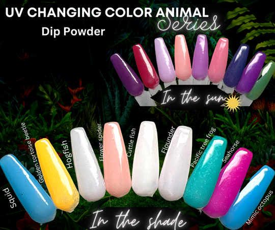 UV Changing Color Animal Series -Dip Powder (9 colors) - Sundara Nails