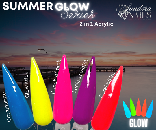 Luscious Violet- Glow Acrylic + Dip Powder - Sundara Nails