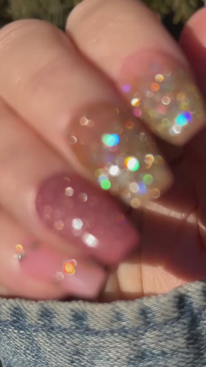 New dreams, glitter gel polish