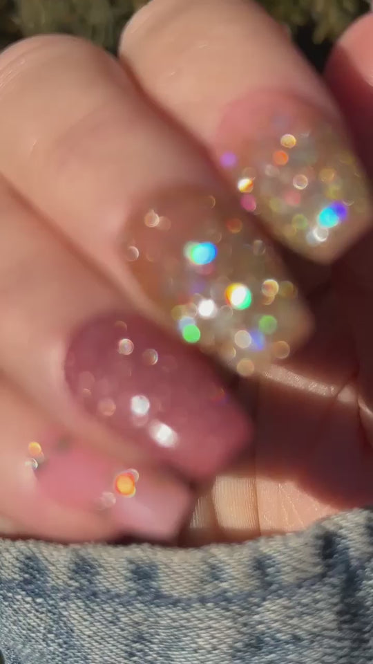 New dreams, glitter gel polish