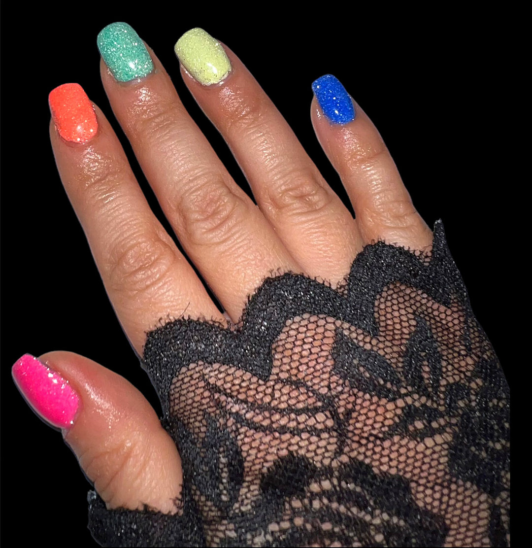 Neon Summer Hot Pink- Reflective Dip - Sundara Nails