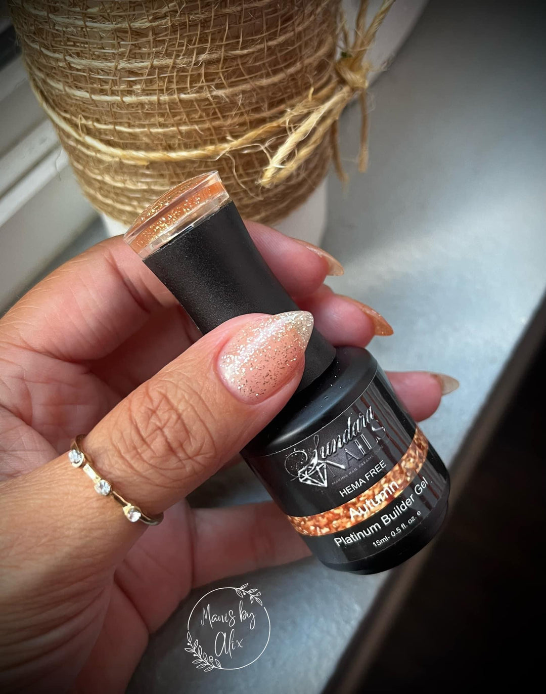 Autumn 🍂 -Platinum Glitter Builder Gel (Hema Free) - Sundara Nails