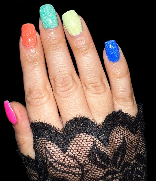 Neon Summer Hot Pink- Reflective Dip - Sundara Nails