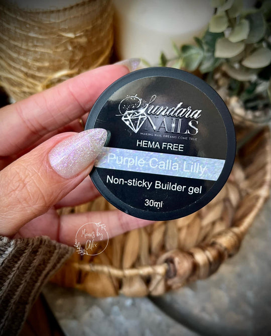 Flower Glitter Collection - Non Sticky 3D Builder Gel in a Pot - Sundara Nails